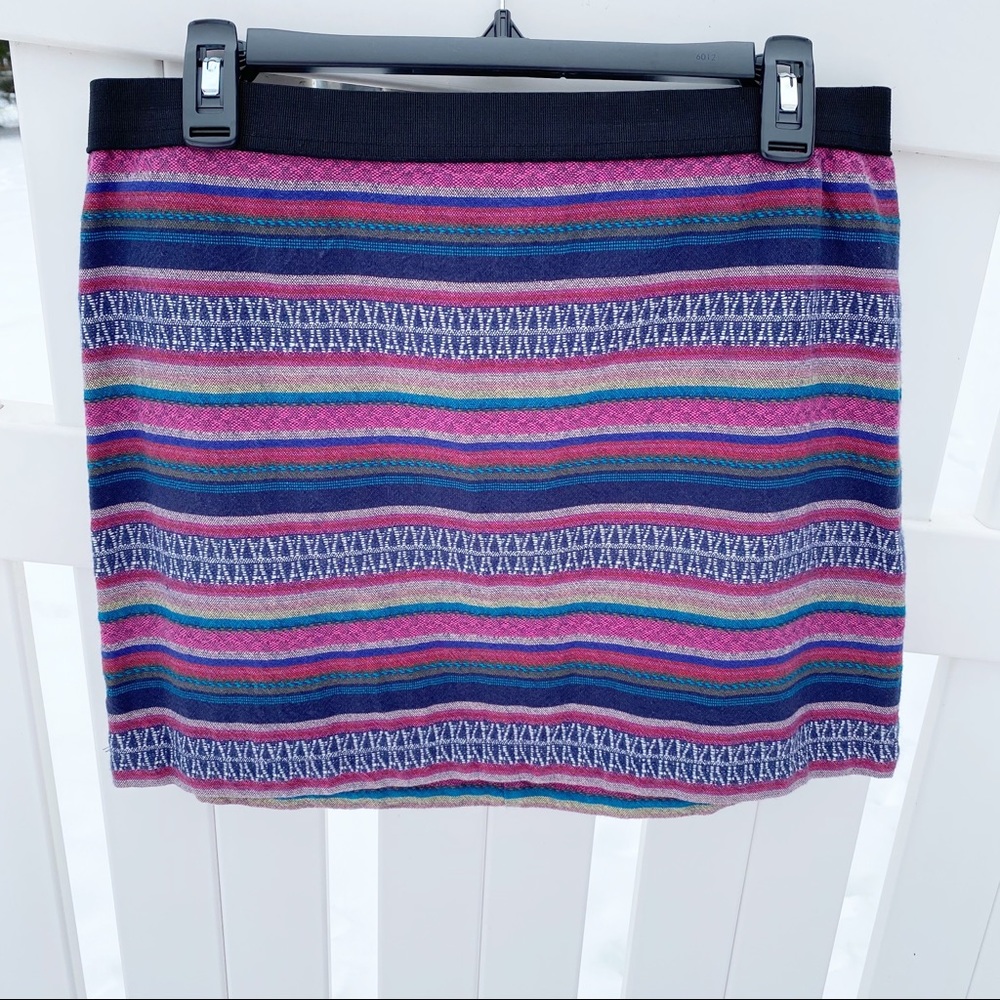 American Eagle Outfitters Multicolor Striped Mini Skirt